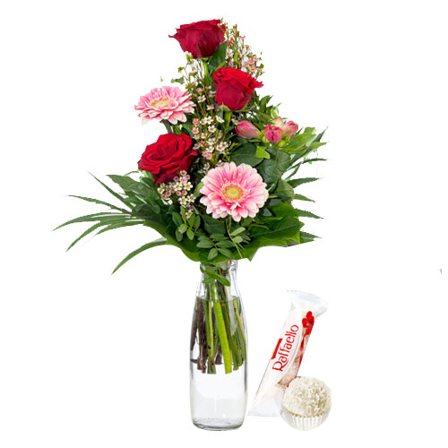 Dazzling Florist Designed Bouquet with Vase N Ferrero