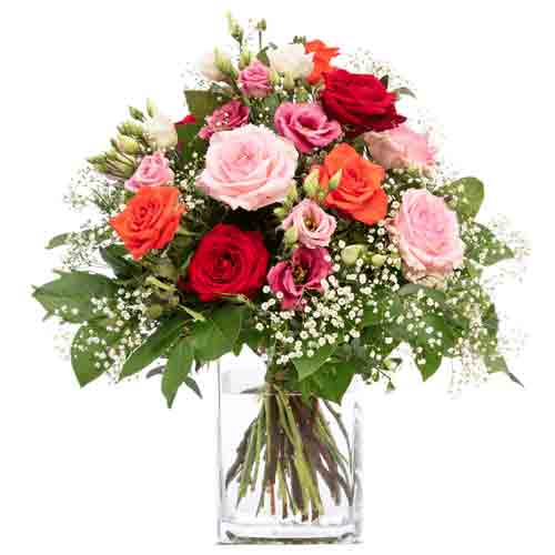 Outstanding in quality and style, this Attractive Mixed Roses Bouquet will sweep...