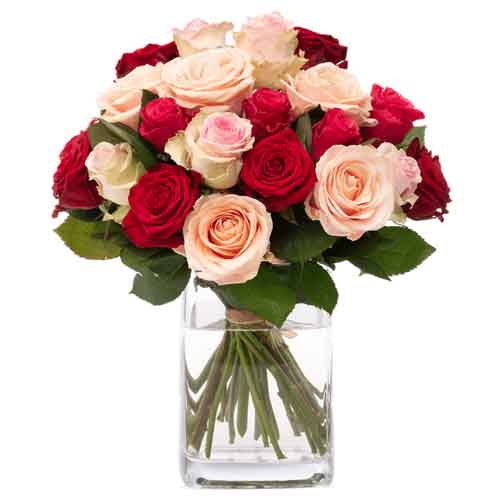 Order this online gift of Dazzling Bouquet of Mixed Roses and make the events of...