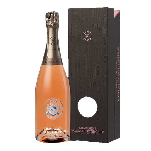 Smooth-Textured Barons De Rothschild Rose Champagne Gift