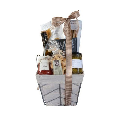 Holiday Celebration Gift Basket with Wine