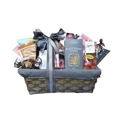 Vibrant Food Basket with Mouth Watering Love