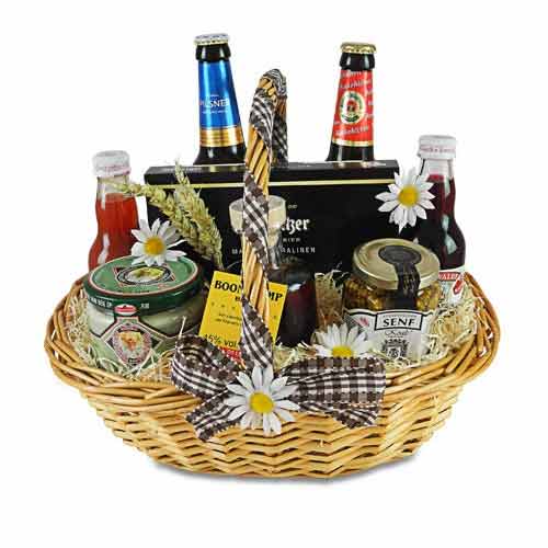Party Mix Gift Basket with Premier Beer
