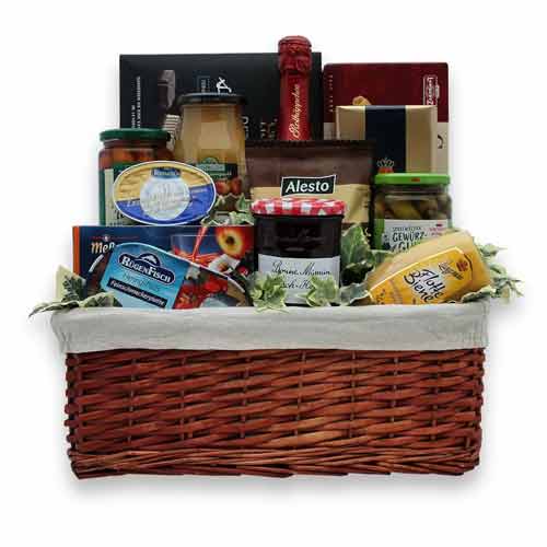 Happy Hour Gourmet Gift Basket with Sparkling Wine
