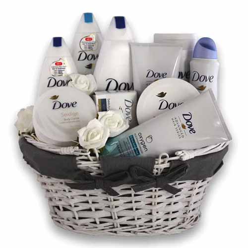 Pretty gift for a pretty person as this Amazing Beauty Dove Skin Care Hamper wil...