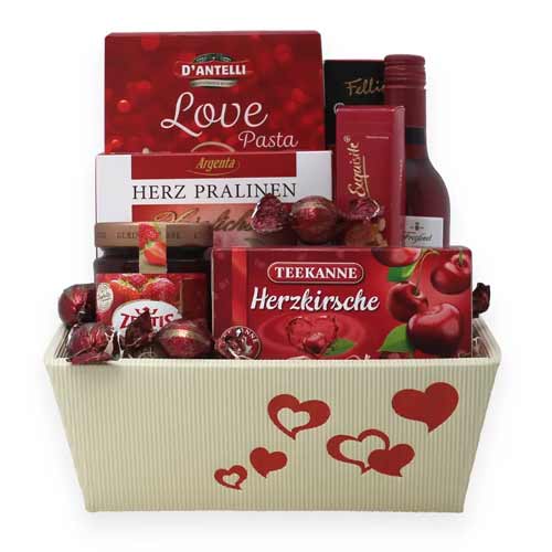 Delicious Chocolate Gift Basket with Wine