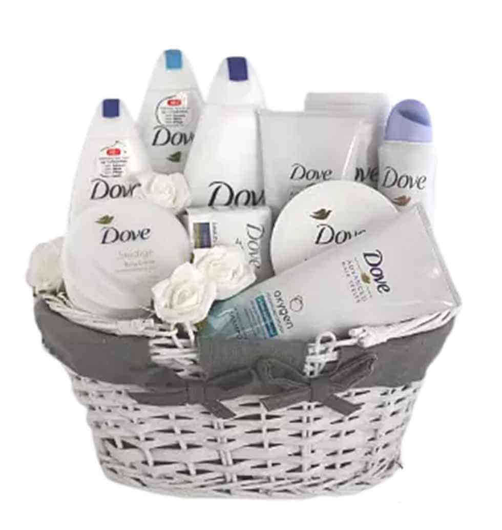 The Dove gift basket is ideal for women who love sweet gifts. The basket include...