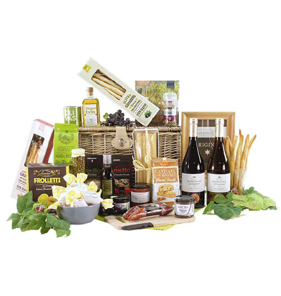 Enjoy this gourmet picnic basket featuring the fin...
