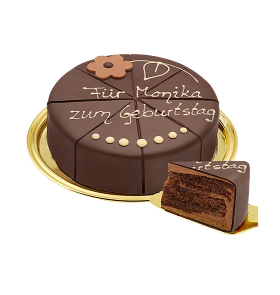 Black chocolate-covered dark cake bases filled wit......  to Paderborn