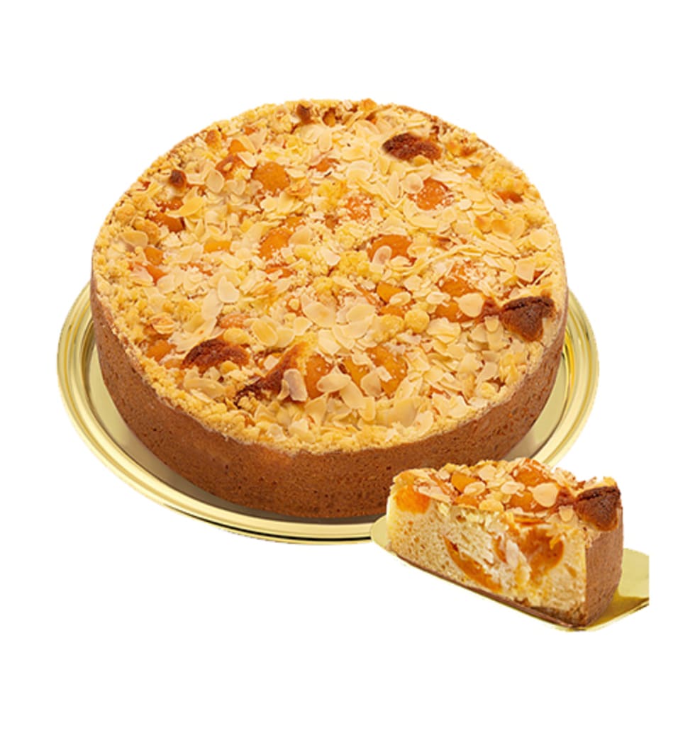 Cake with pieces of apricots