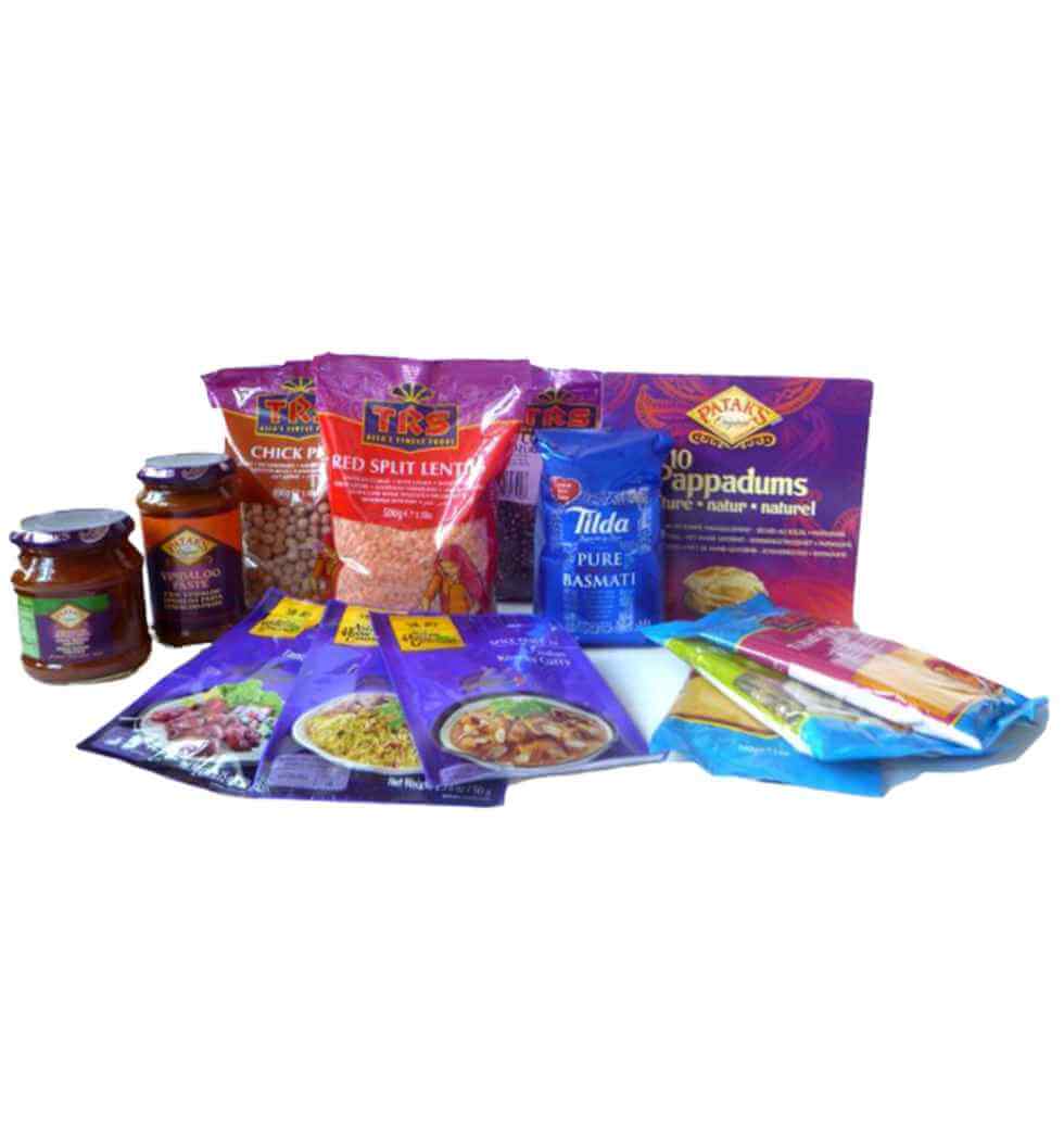 This gift basket is filled with items traditional to many regions of India. A gr...