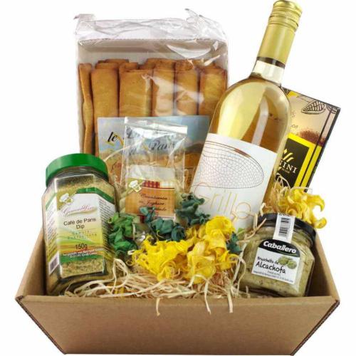 This deliciously rich box of gourmet delicacies  ......  to Halle