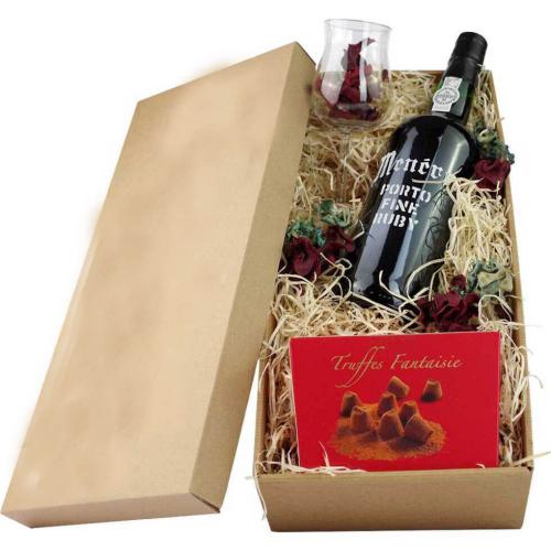 Fine Ruby port wine, truffles and a tasting glass for your own personal judgemen...