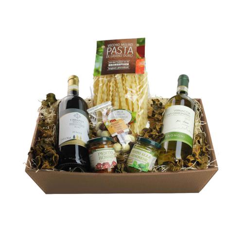 The Italian food nostaglic and delicious, in a box of gourmet, appetizer and pas...