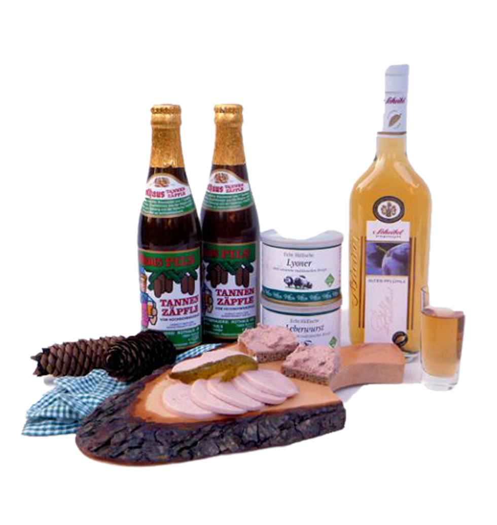 The Vesper gift set is packed with Swabian delicac......  to Senftenberg