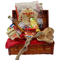 Gourmet gift baskets of Mexican medium size create...