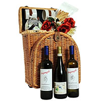 Fabulous White Wine N Chocolate Gift Composition