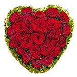 Send this wonderfull heart from passioned red rose......  to Messinias