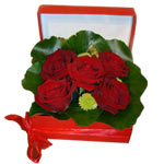 Turn up the heat with this bouquet of 5 red roses.......  to Imathias