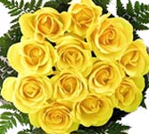 12 Yellow Roses Bouquet 