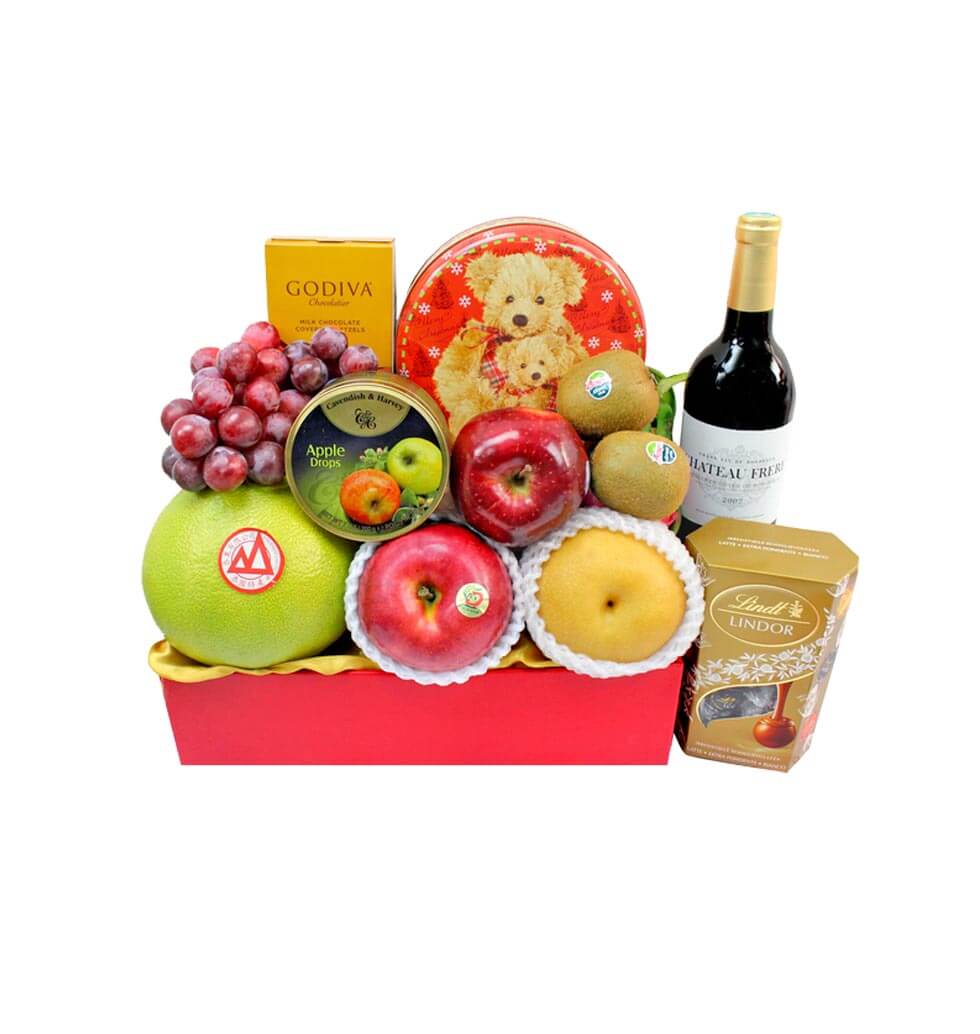 The fruit wine basket will be made of 8 kinds fres...