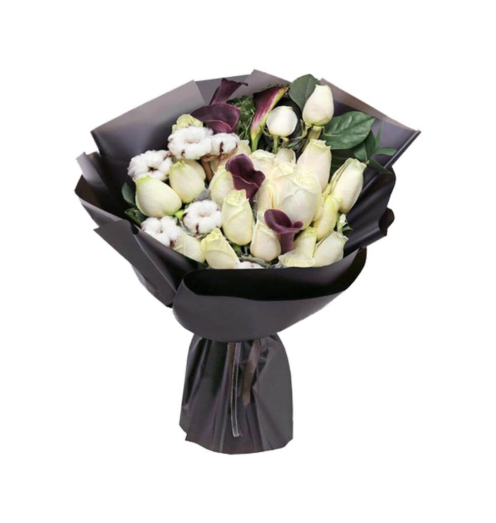 Calla lilies inItalian style bouquet