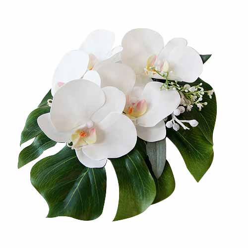 Fresh Blooming Orchid Wedding Bouquet