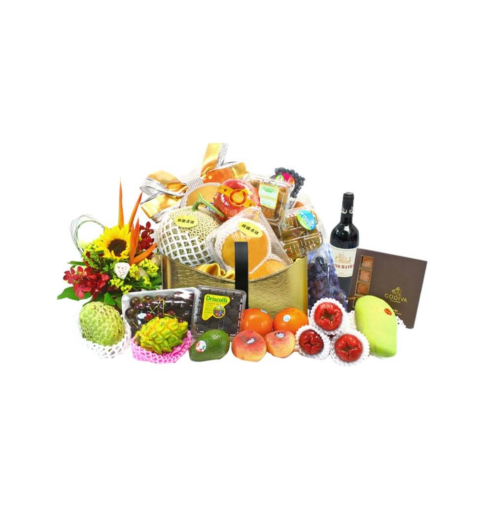 The Deluxe Fruit Basket has 15 different types of ......  to Wong Chuk Hang_HongKong.asp