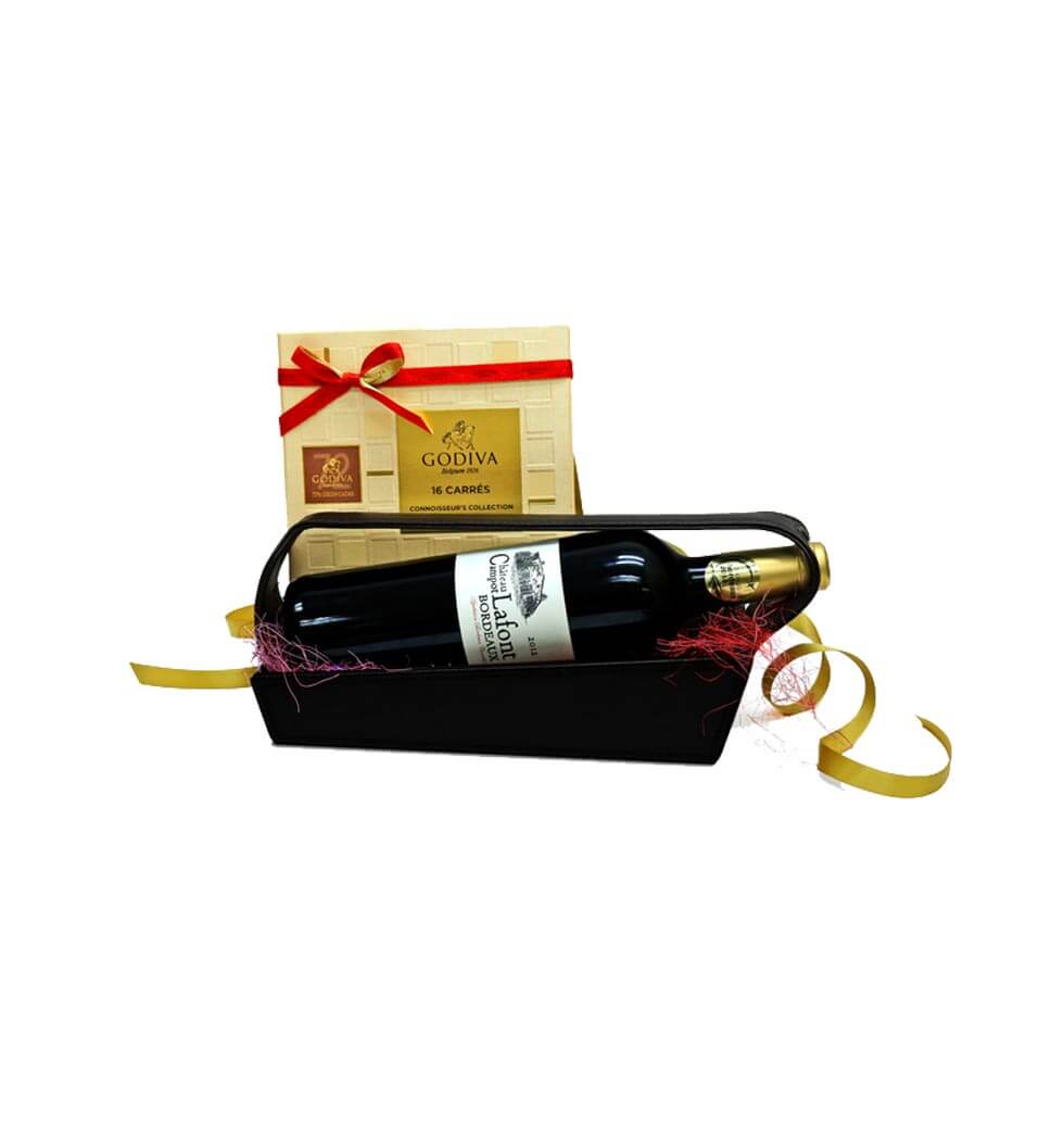 Our Godiva Chocolate n Wine hamper includes three ......  to Yi Long