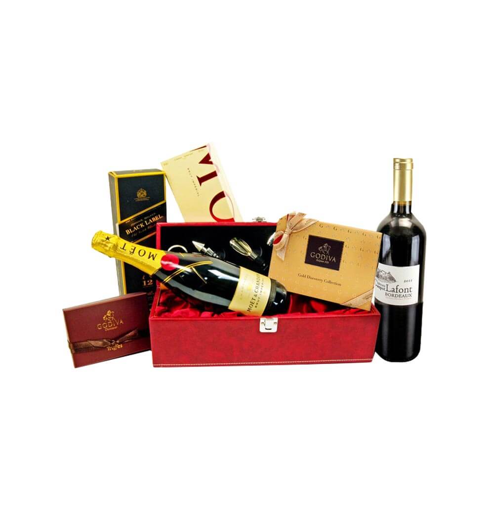 The Best of Both Worlds hamper from Godiva is a ce......  to Stanley