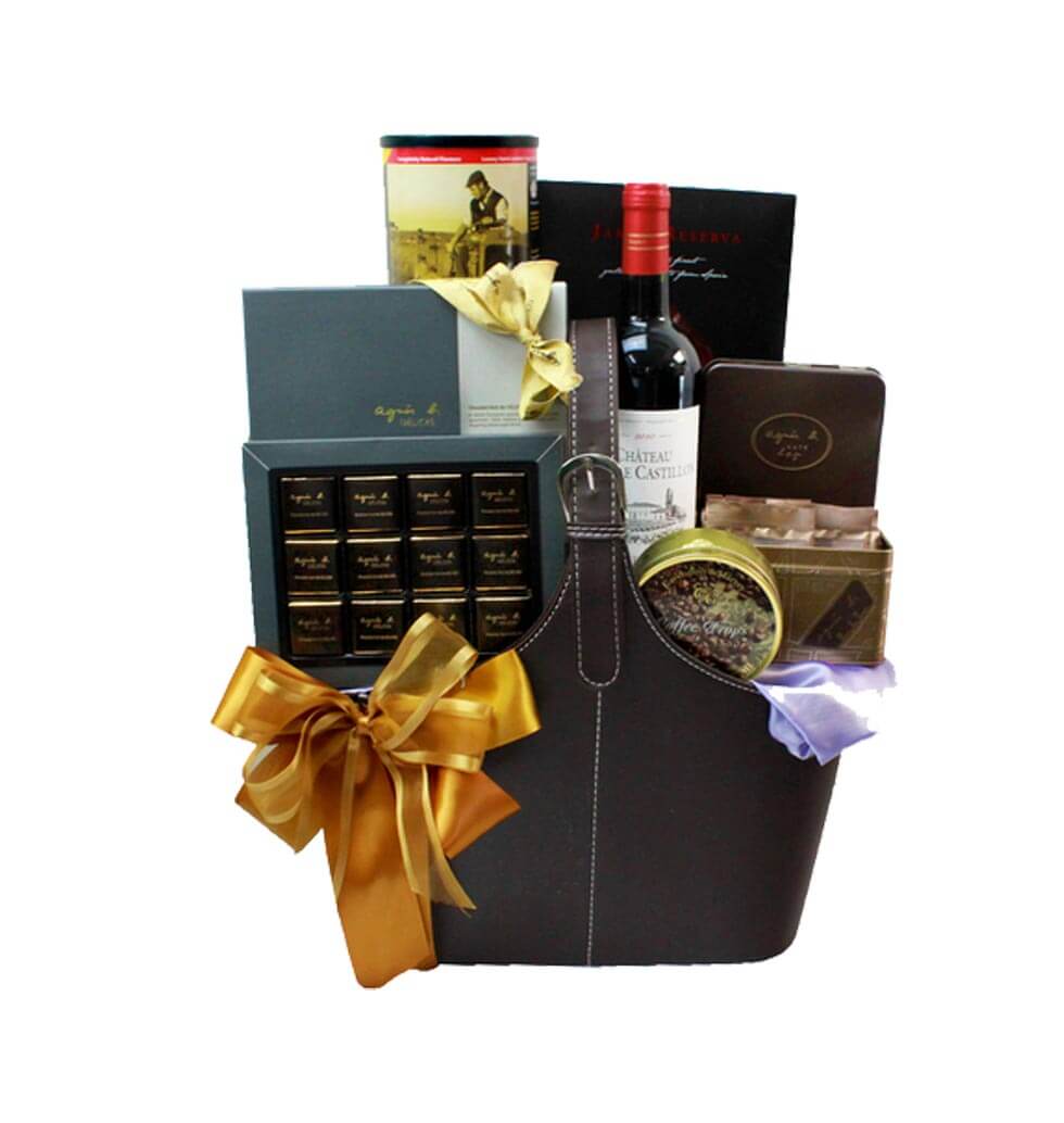 This beautiful Unique Leather Wine Food Gift Hampe......  to Pennys Bay