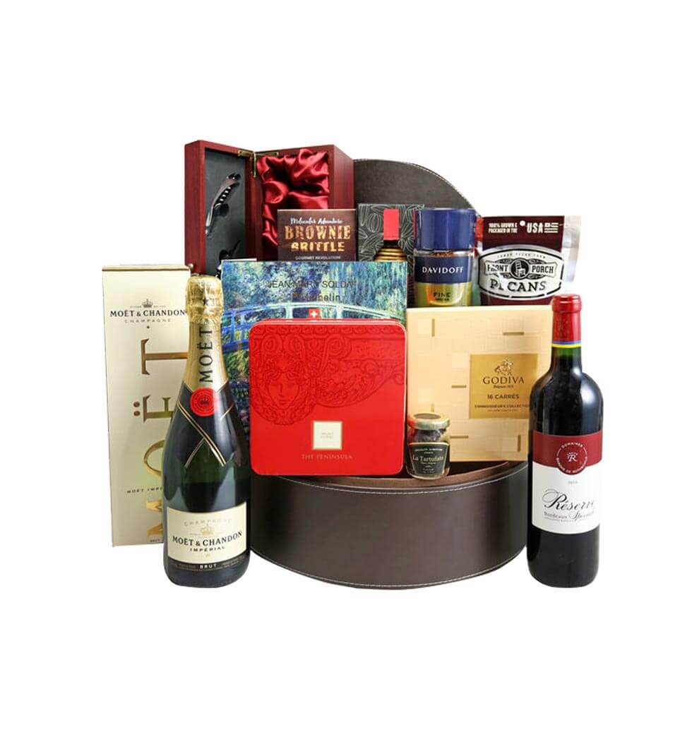Our wine gift box includes Moet & Chandon Brut Imp...