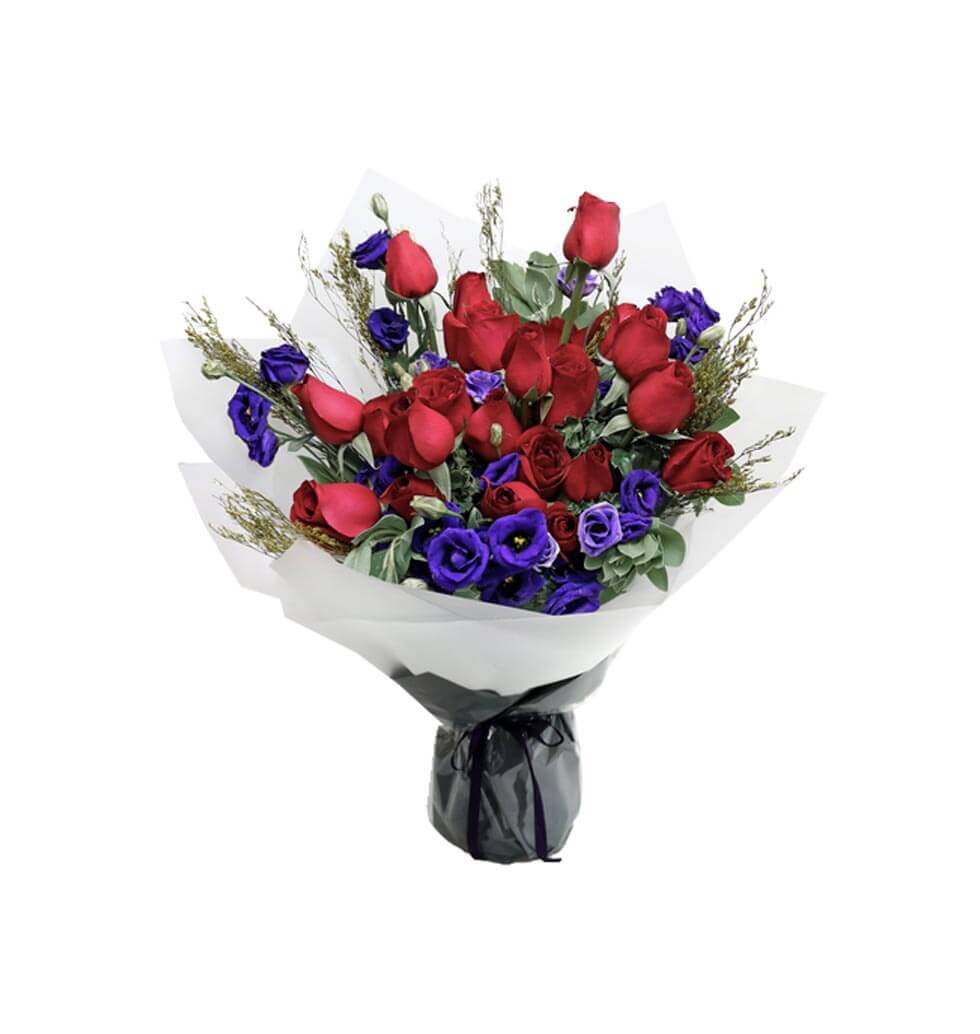 A healthy 24-stem rose bouquet, expertly crafted b......  to Tai Wo Ping_HongKong.asp