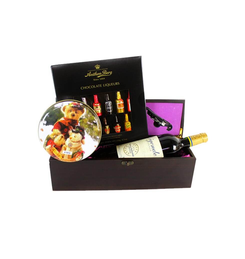 This beautiful wooden wine box set can be used for...