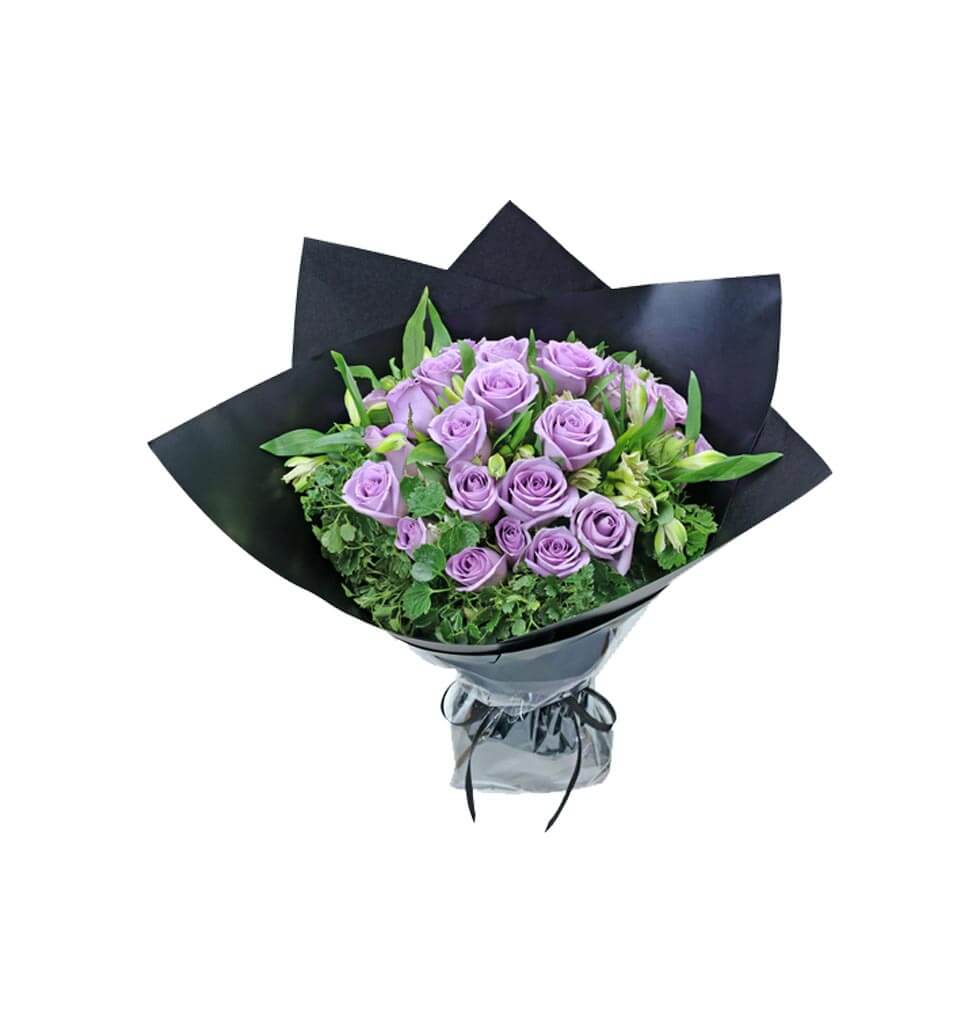 A small gesture with a big impact. A vibrant bouquet of 30 purple roses will say...