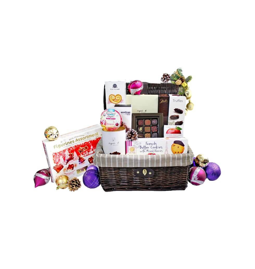 An eye-catching advent basket