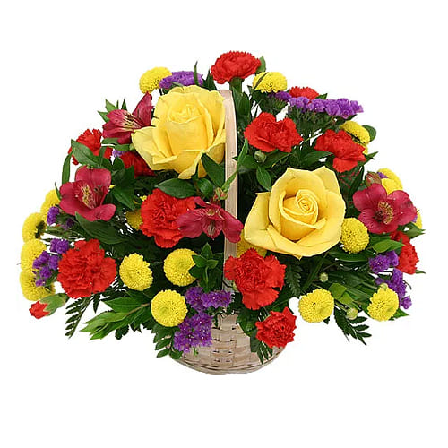 Magnificent and Vibrant Seasonal Flowers Bouquet