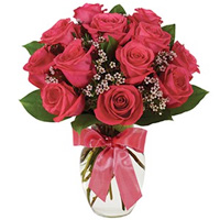 Eye-Catching Heart of Love Bouquet of Pink Roses