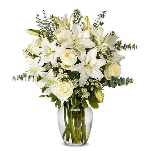 Mesmerizing Pure Expressive Love Lilies in Vase