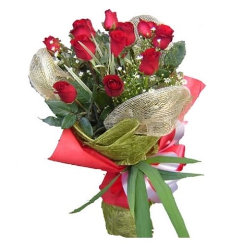 12 Premium Holland Roses Bouquet