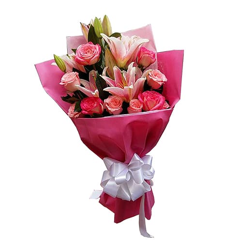 Exquisite Love Treasure Bouquet of Lilies and Spring Flowers