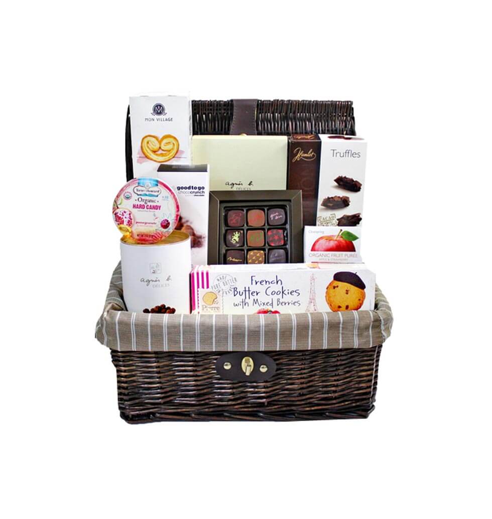 This gift basket comes with an assortment of goodi......  to Ma Mei Ha_Hongkong.asp