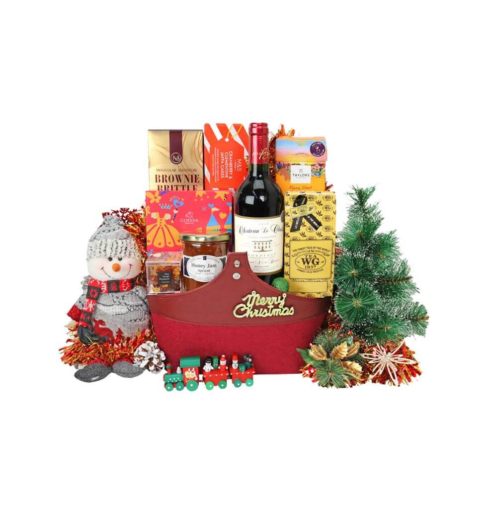 This Christmas hamper is delivered in a beautiful ......  to Tap Mun