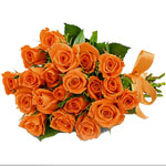 Bouquet of orange-coloured roses