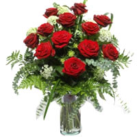 Send this gorgeous bouquet of 12  long-stemmed premium roses. Best way to expres...