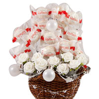 Can't decide between a flower basket and a sweet basket? Why not send this gorge...