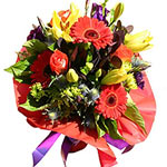 This exclusive bouquet of bright colourful flowers...