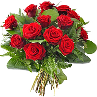 Fabulous 12 Red Roses in Basket / Vase