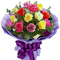 Colorful 12 Mixed Flower Bouquet