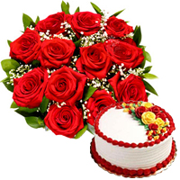 Eye-Catching Rose N Cake